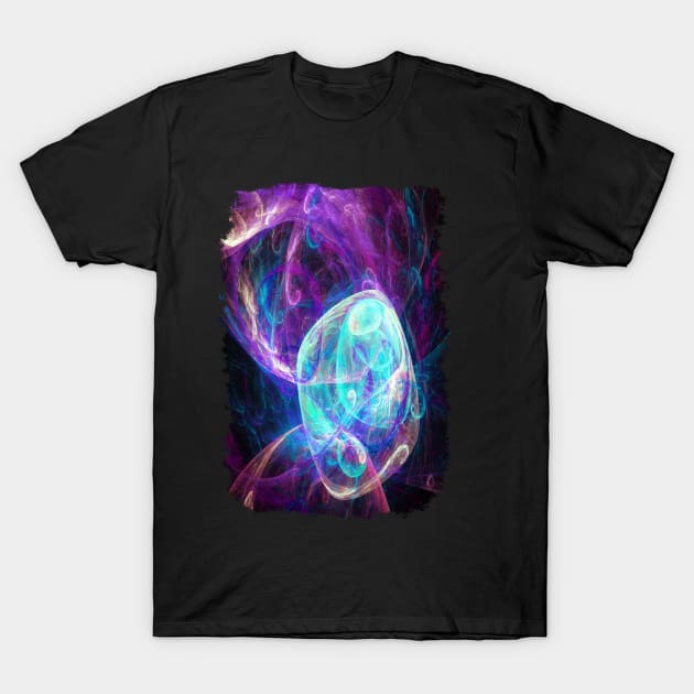 Alien Turquoise Purple T-Shirt by christopherjohnson